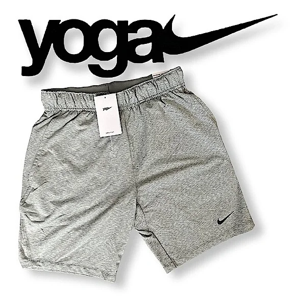 Nike Yoga Dri-FIT Shorts Heather Grey DB4199-084 Medium
